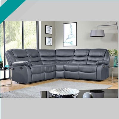 Pu Leather Corner Recliner Sofa ( Manual )