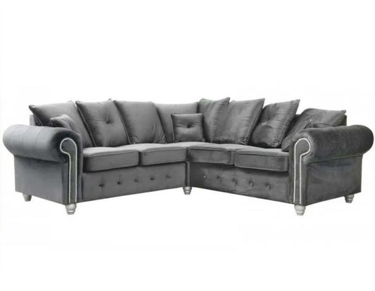 ASHWIN GREY CORNER SOFA