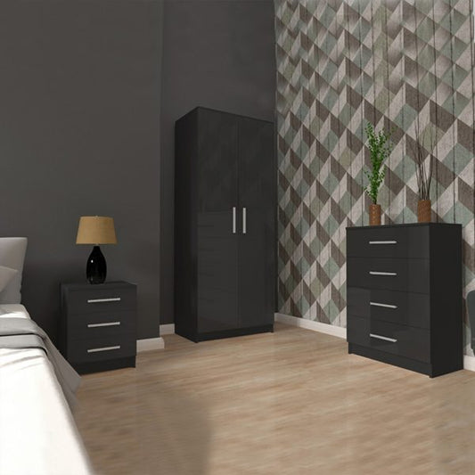 Bobby Grey 3 Piece Wardrobe Set