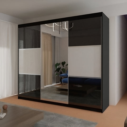 Manhattan High Gloss Wardrobe 120cm/150cm/200cm/250cm