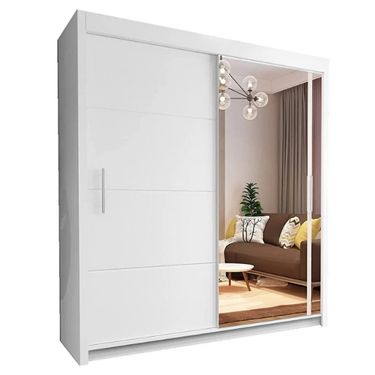 Modern Full Mirror 2&3 Sliding Doors Wardrobe for Bedroom-Vision