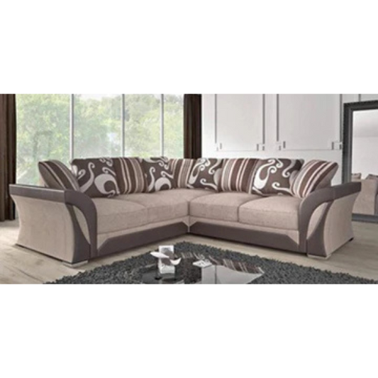 SHANNON CORNER SOFA BROWN/BEIGE