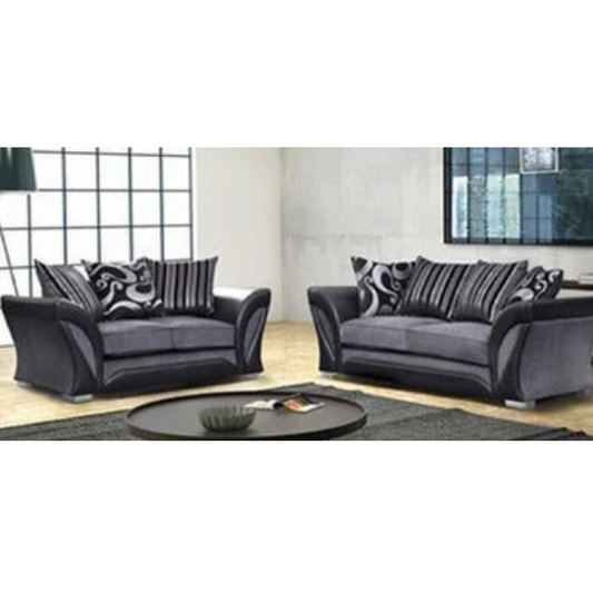 SHANNON 3+2 SOFA BLACK/GREY