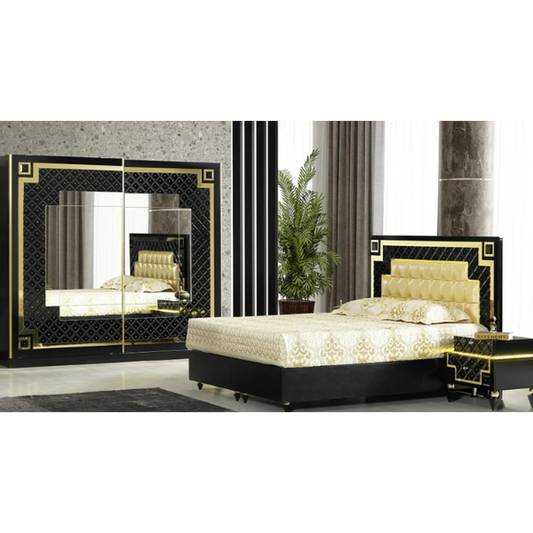 QUEEN BLACK BEDROOM SET