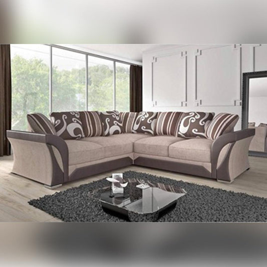 SHANNON CORNER SOFA BROWN/BEIGE