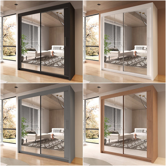 Chicago MODERN 2&3 Sliding Doors Wardrobe available in   90cm/100cm/120cm/150cm/180cm/203cm/250cm