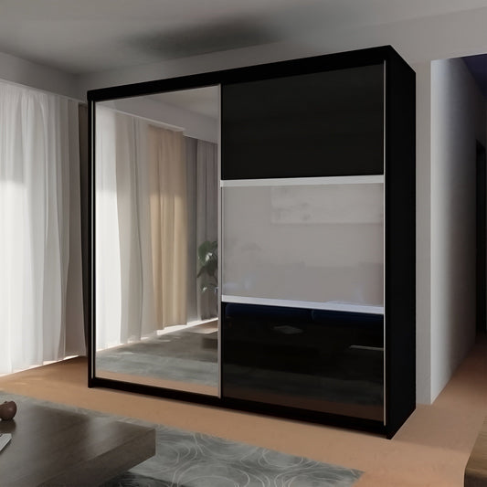 Manhattan High Gloss Wardrobe 120cm/150cm/200cm/250cm